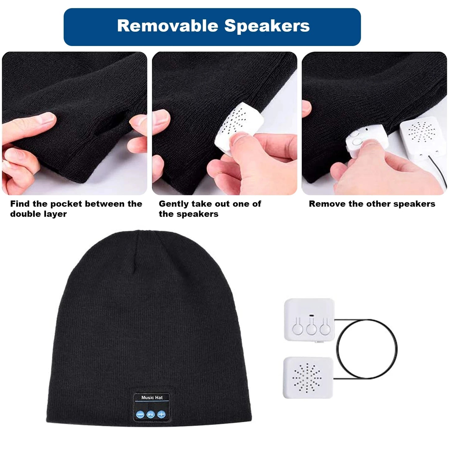 Smart Earphone Hat Rechargeable