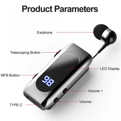 K55 Lavalier Business Bluetooth Earphones