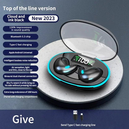 Hidden Earbuds IPX5 Waterproof Noise Reduction Sports Headset