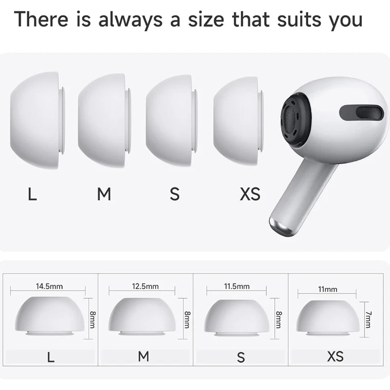 1-8Pairs Replacement Ear Tips for Airpods Pro/AirpodS