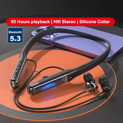 EARDECO 80 Hours Endurance Bluetooth Neckband Earphones