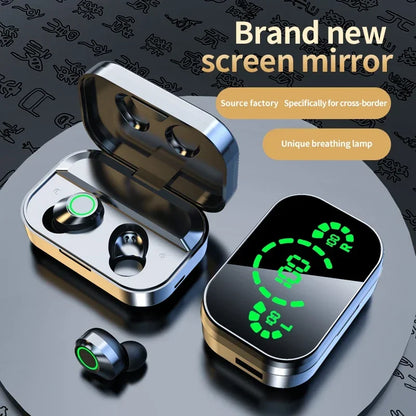 YD03 Mirror Storage Box Handfree Blutooth Earphone