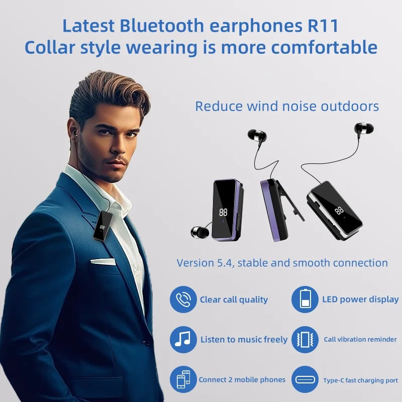 R11 PK K55 Wireless Bluetooth Earphones Collar style