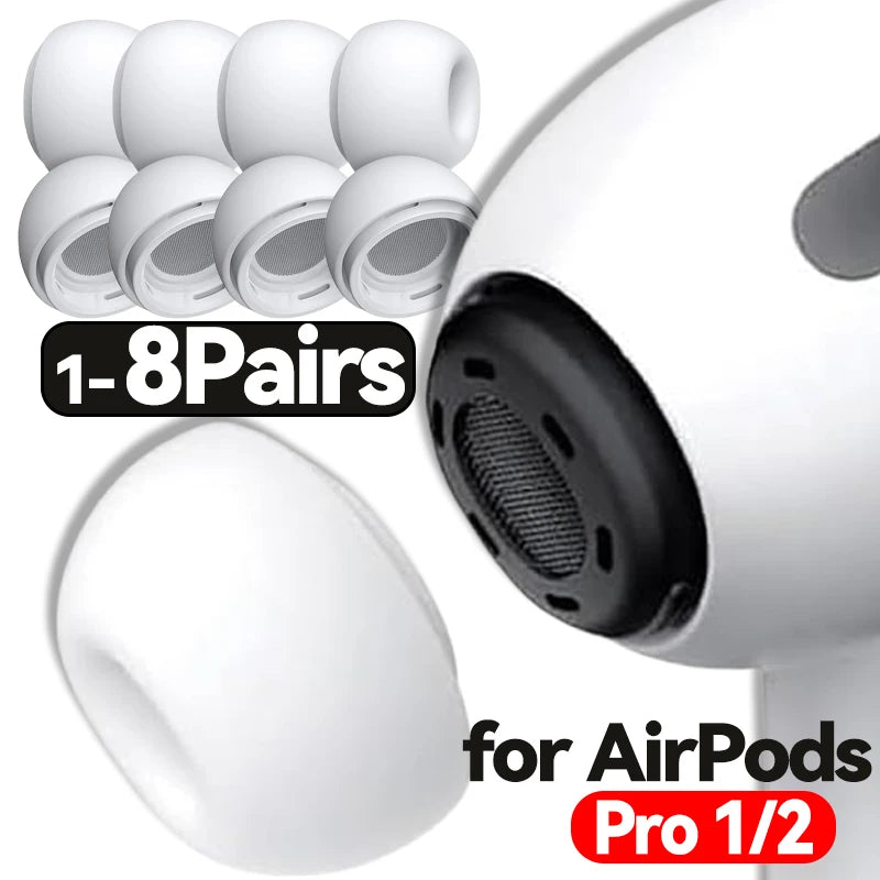 1-8Pairs Replacement Ear Tips for Airpods Pro/AirpodS