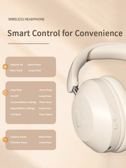 Over-ear Bluetooth headphoness.