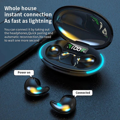 Hidden Earbuds IPX5 Waterproof Noise Reduction Sports Headset