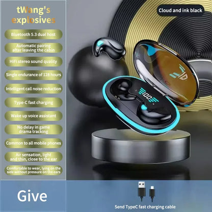 Hidden Earbuds IPX5 Waterproof Noise Reduction Sports Headset